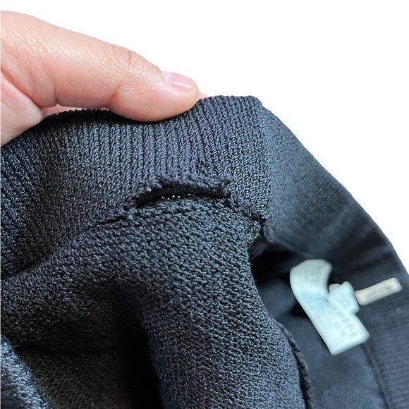 St. John By Marie Gray Black Elastic Band Straight Leg Trousers Size 14 Women - Picture 3 of 9